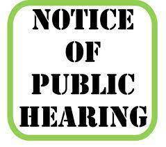 Words "Notice of Public Hearing"