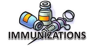 Immunization syringe with word Immunizations